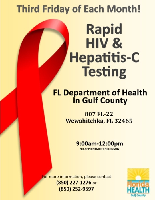Free Hiv And Hepatitis C Testing Florida Department Of Health In Gulf