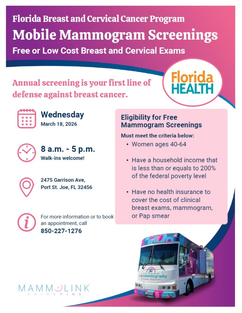 Mobile Mammogram Screenings Flyer